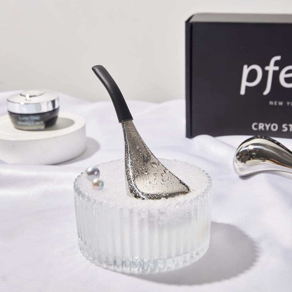 Stainless Steel Ice Globes for Facial Care - Professional Cryo Sticks for Women, Cooling Spa Globes with Storage Case