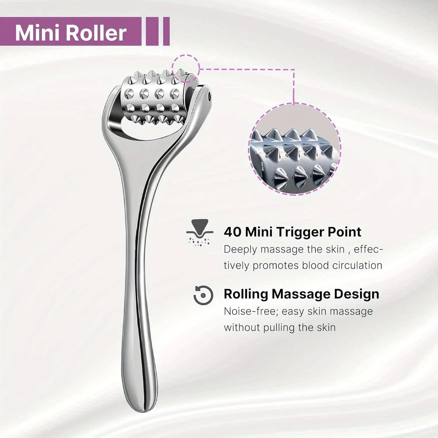 Stainless Steel Eye Massager and Face Rollers for Skin Revitalization, Puffiness Reduction, and Daily Facial Care