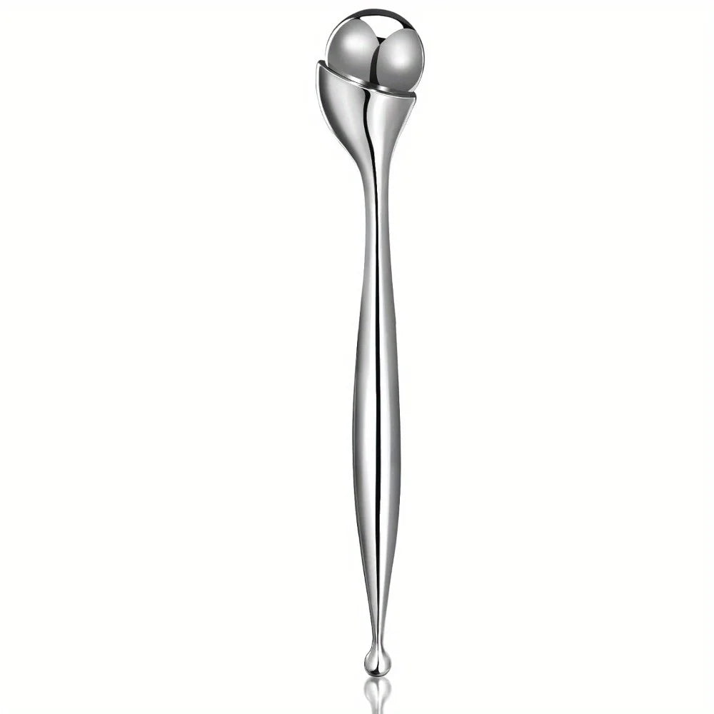 Stainless Steel Eye Massager and Face Rollers for Skin Revitalization, Puffiness Reduction, and Daily Facial Care